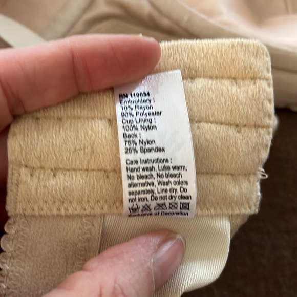 Elila 42E / 42DD Elila Embroidered Wire-free Bra - Nude - Picture 7 of 7